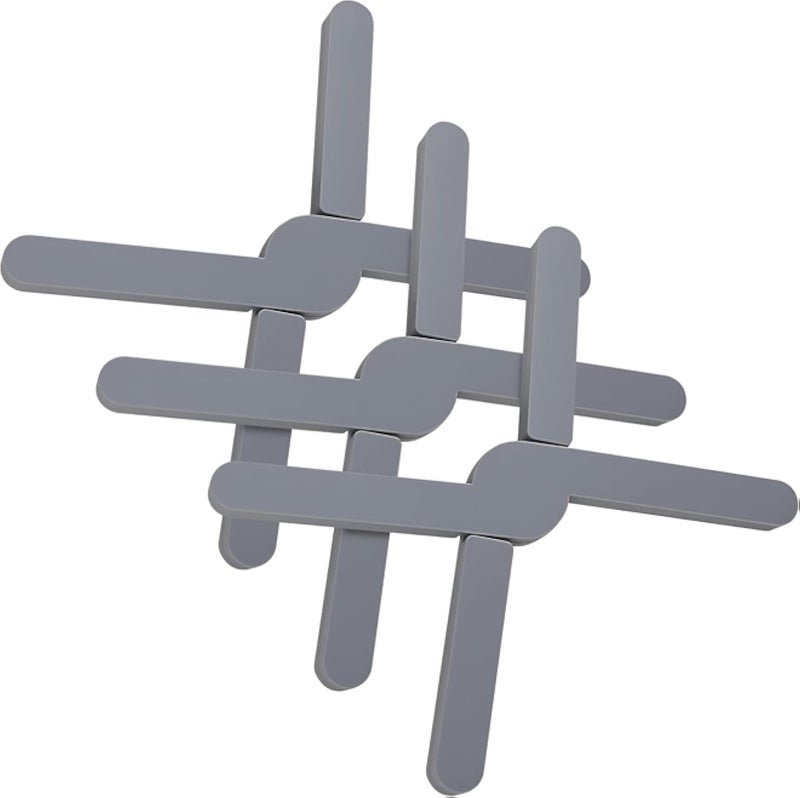 Hot Dish - Silicone Pads with Non-Slip Surface, Cross Design, Heat Resistance and Expandability for Safe Kitchen Use, Compact Storage (piece-3)